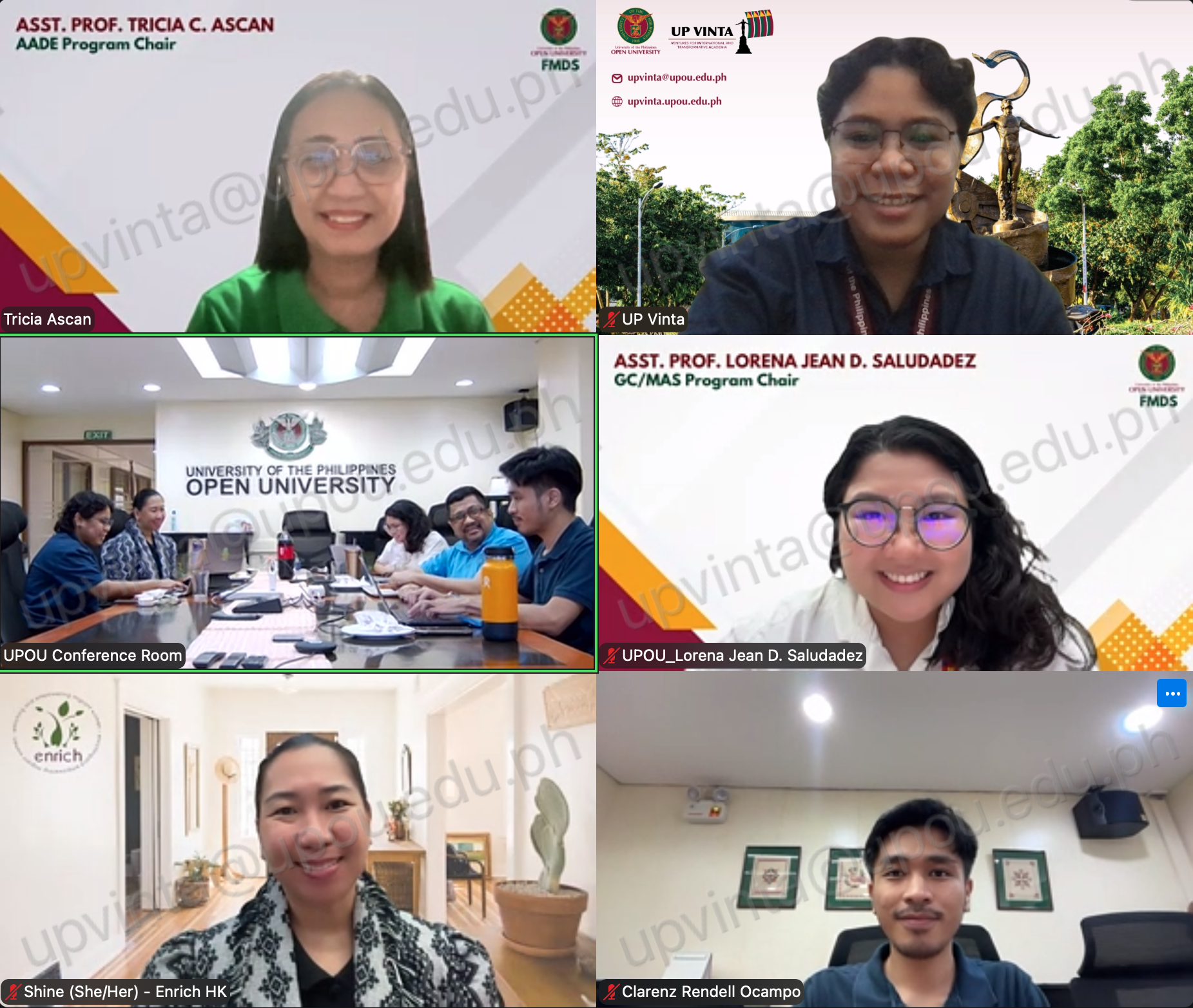 UPOU and Enrich Hong Kong during the hybrid exploratory meeting to identify ways forward for the financial literacy initiatives for OFWs.